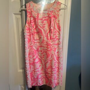 Lilly Pulitzer Pink and White Sheath Mini Dress